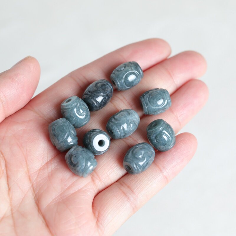 Women Accessories Bracelet - 5PC Natural Blue Water Jade Ripple