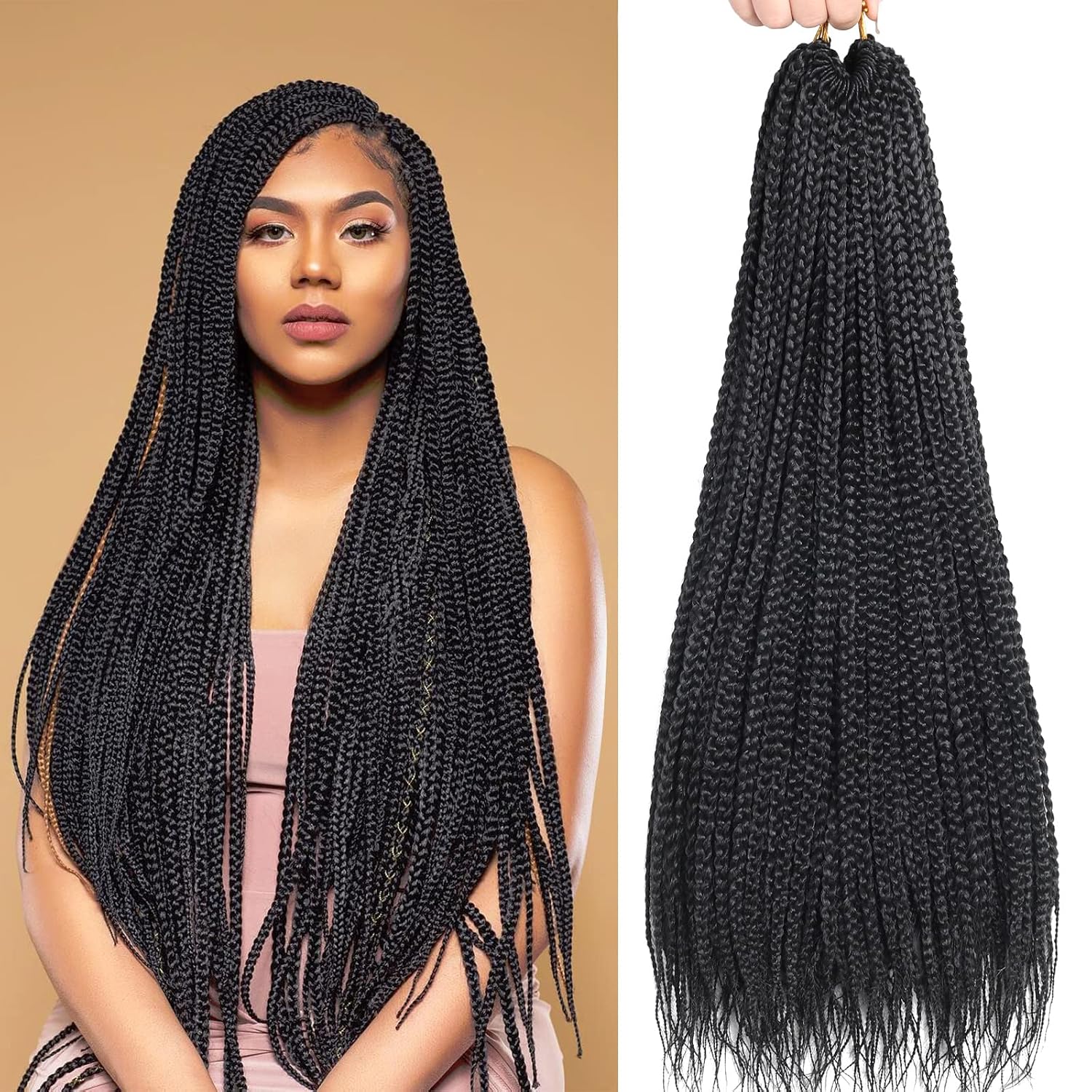 Women Accessories Pack - 6 Packs Box Braids Crochet Hair