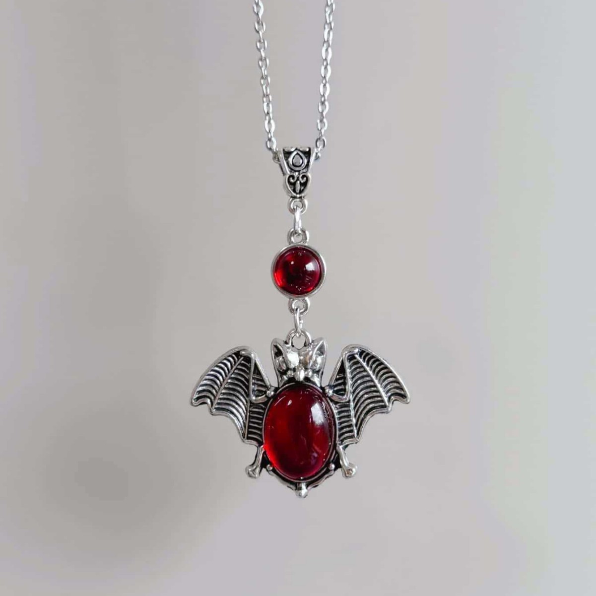 Women'S Vampire Accessories - Vampire Bat necklace,Gothic jewelry,Blood Cameo,pagan,witchcraft accessories,Vintage,Alternative,Bat