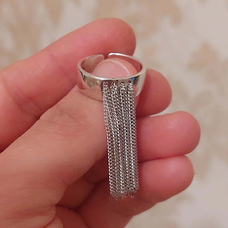 Women'S Emo Accessories - Punk Geometric Silver Color Chain Rings
