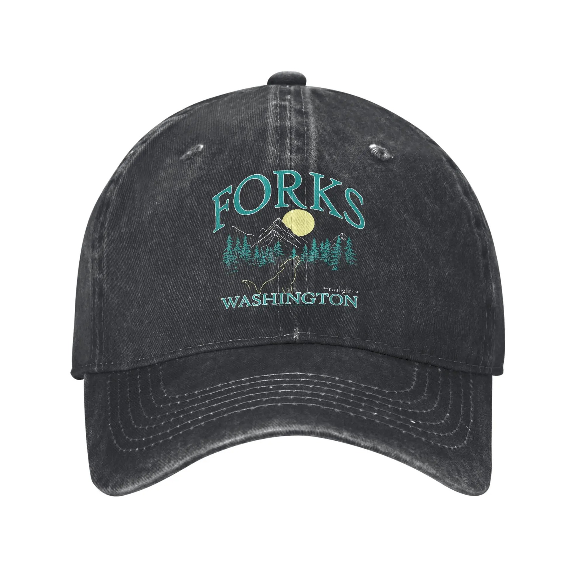 Women'S Vampire Accessories - Twilight Forks Washington Baseball Cap Vintage