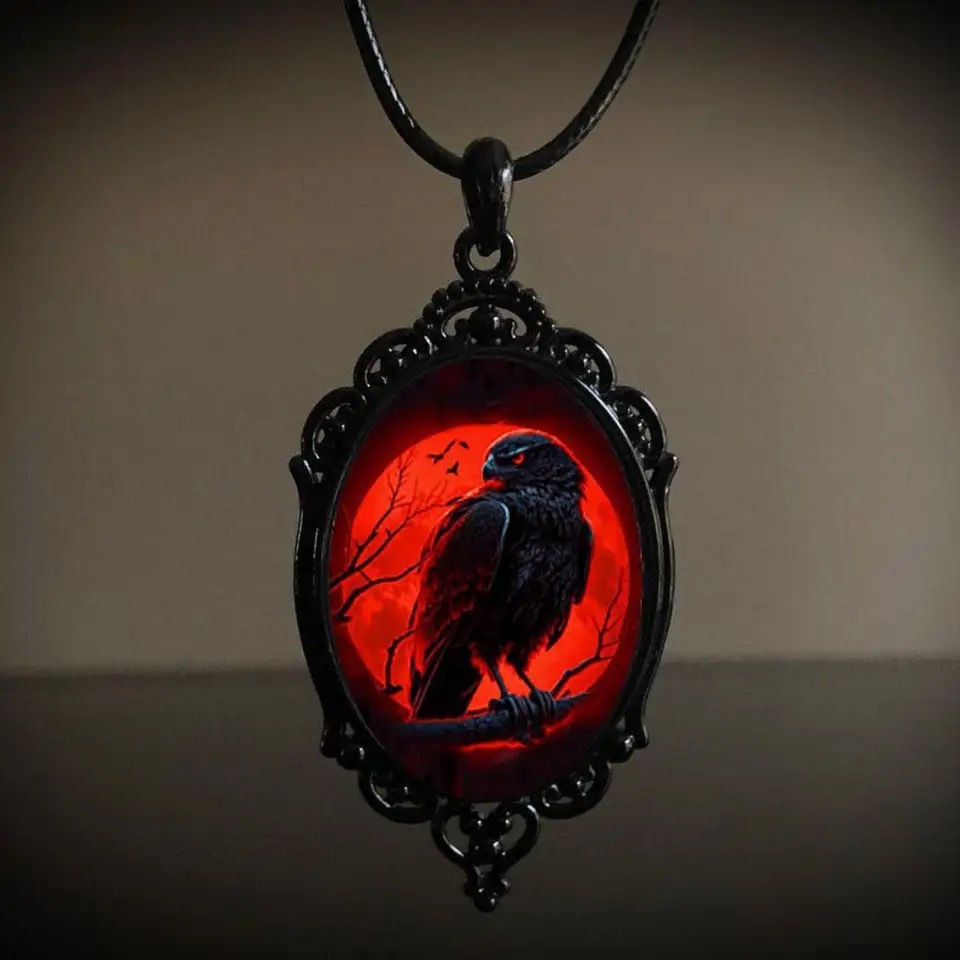 Gothic Vampire Owl Cameo Neckl - Women'S Vampire Accessories recension och pris