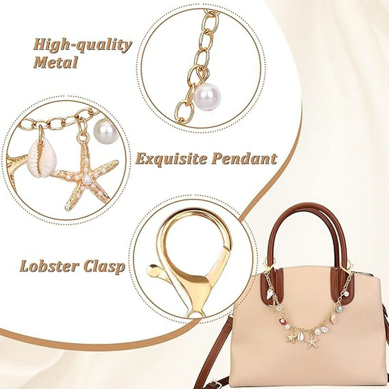 Bag Charms for Handbags Golden - Women Accessories Pack recension och pris