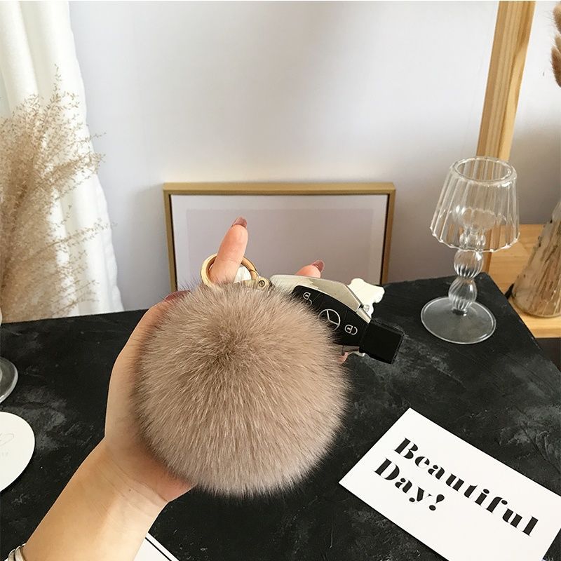 2024 Fluffy Real Fox Fur Ball  - Women'S Emo Accessories recension och pris