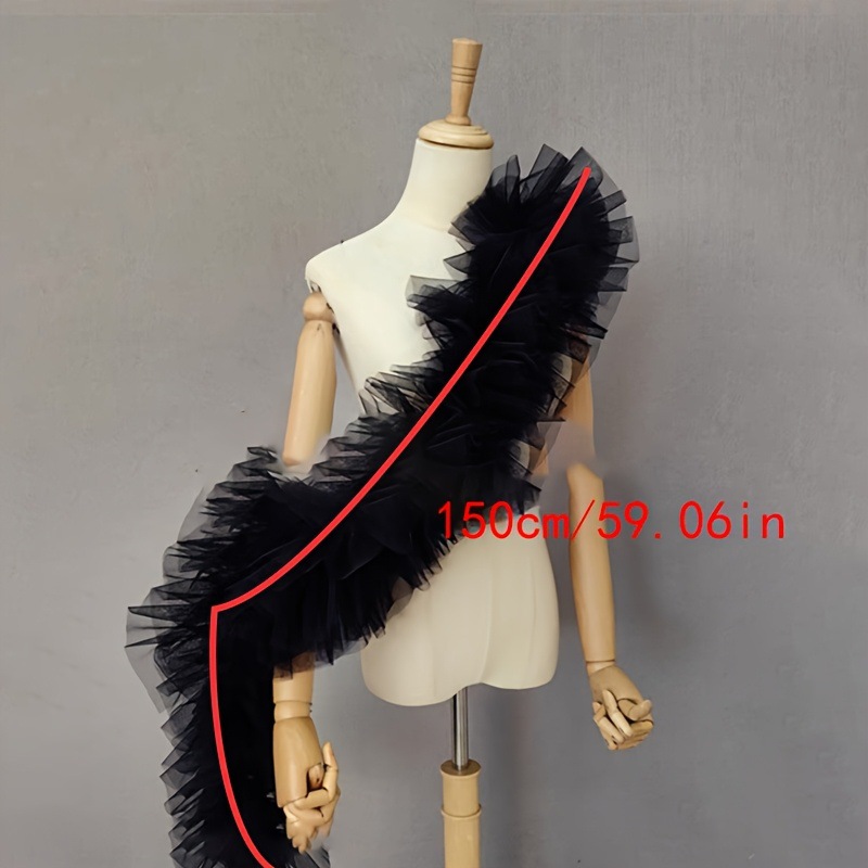 Black fluffy gauze shawl bride - Women Accessories Photos recension och pris