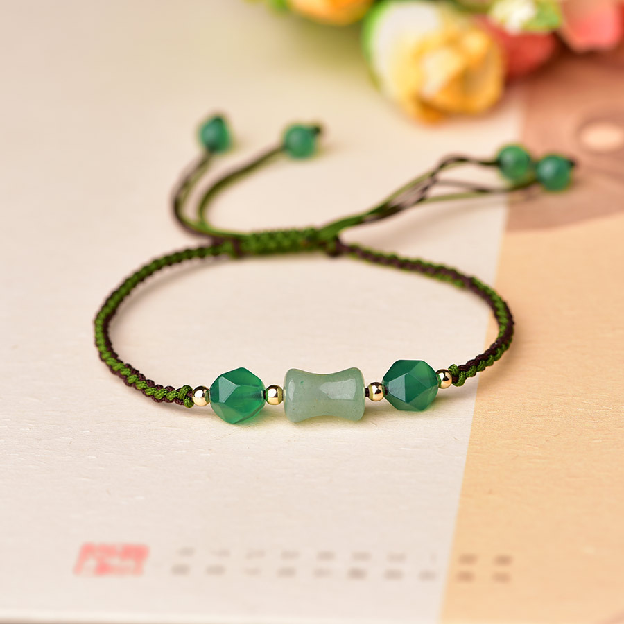 Green Natural Jade Beads Brace - Women Accessories Bracelet recension och pris