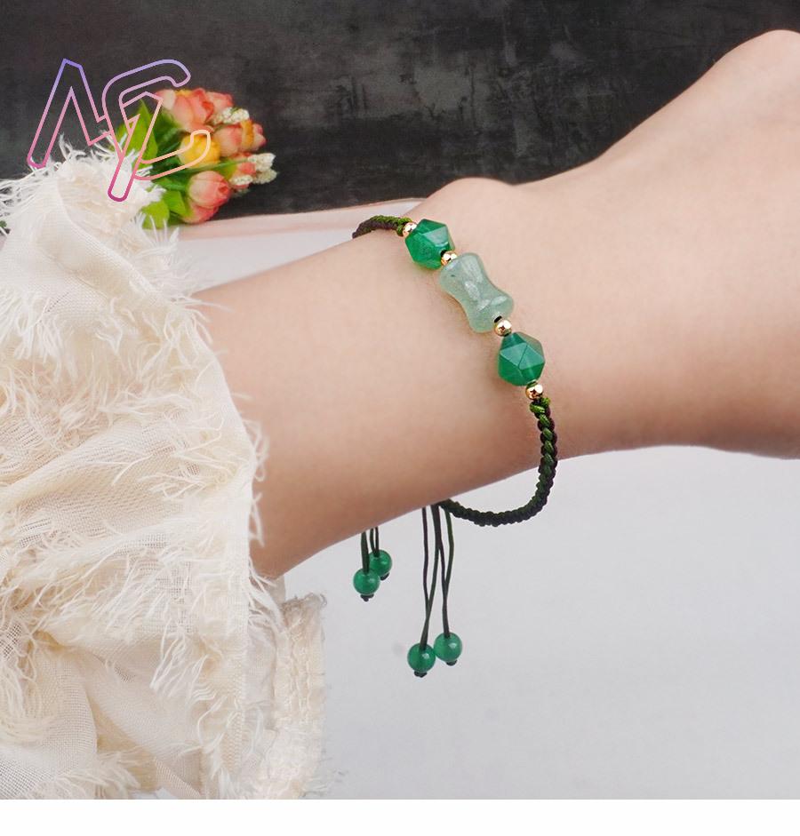 Green Natural Jade Beads Brace - Women Accessories Bracelet recension och pris