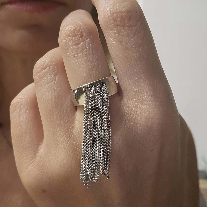Punk Geometric Silver Color Ch - Women'S Emo Accessories recension och pris