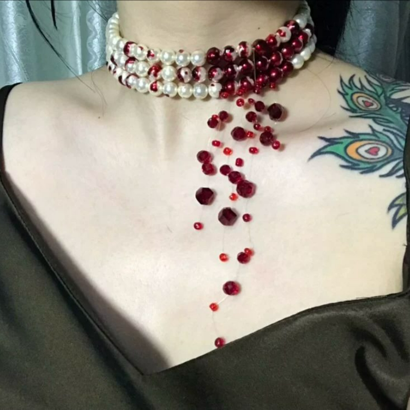 2026 Handmade Dripping Blood I - Women'S Vampire Accessories recension och pris