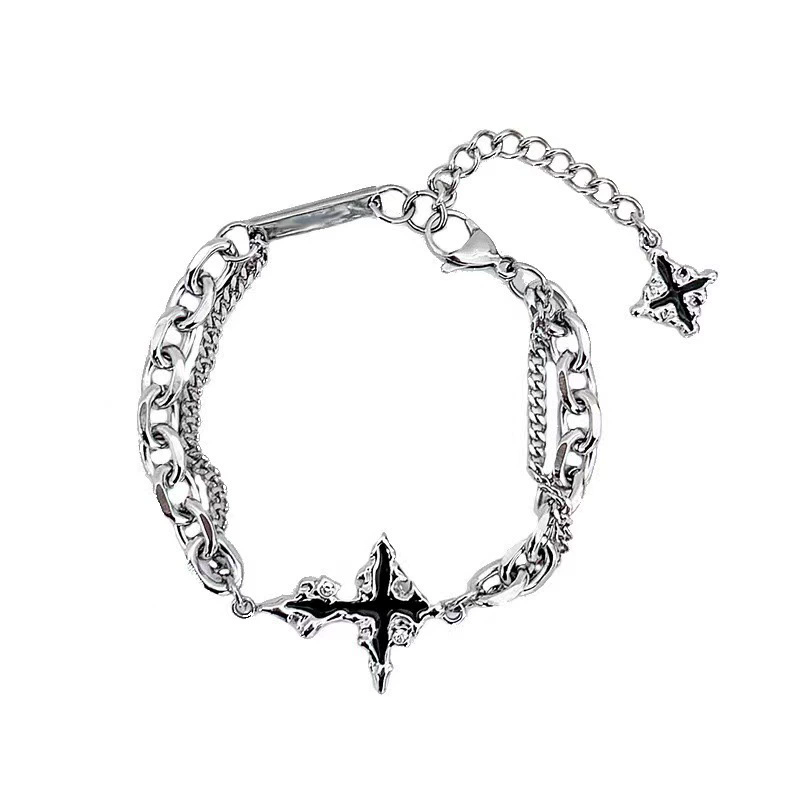 Punk Black Cross Pendant Chain - Women'S Emo Accessories recension och pris