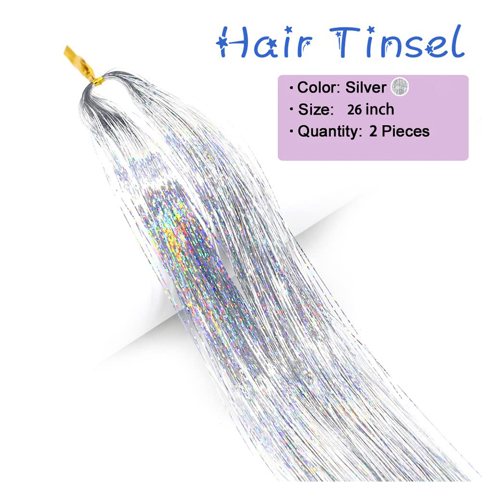 Hair Tinsel 2 Packs Tinsel Hai - Women Accessories Pack recension och pris