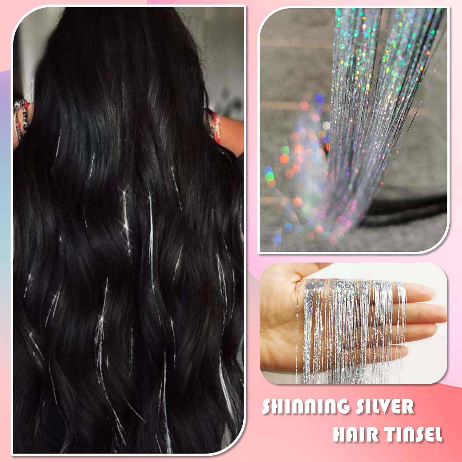 Hair Tinsel 2 Packs Tinsel Hai - Women Accessories Pack recension och pris