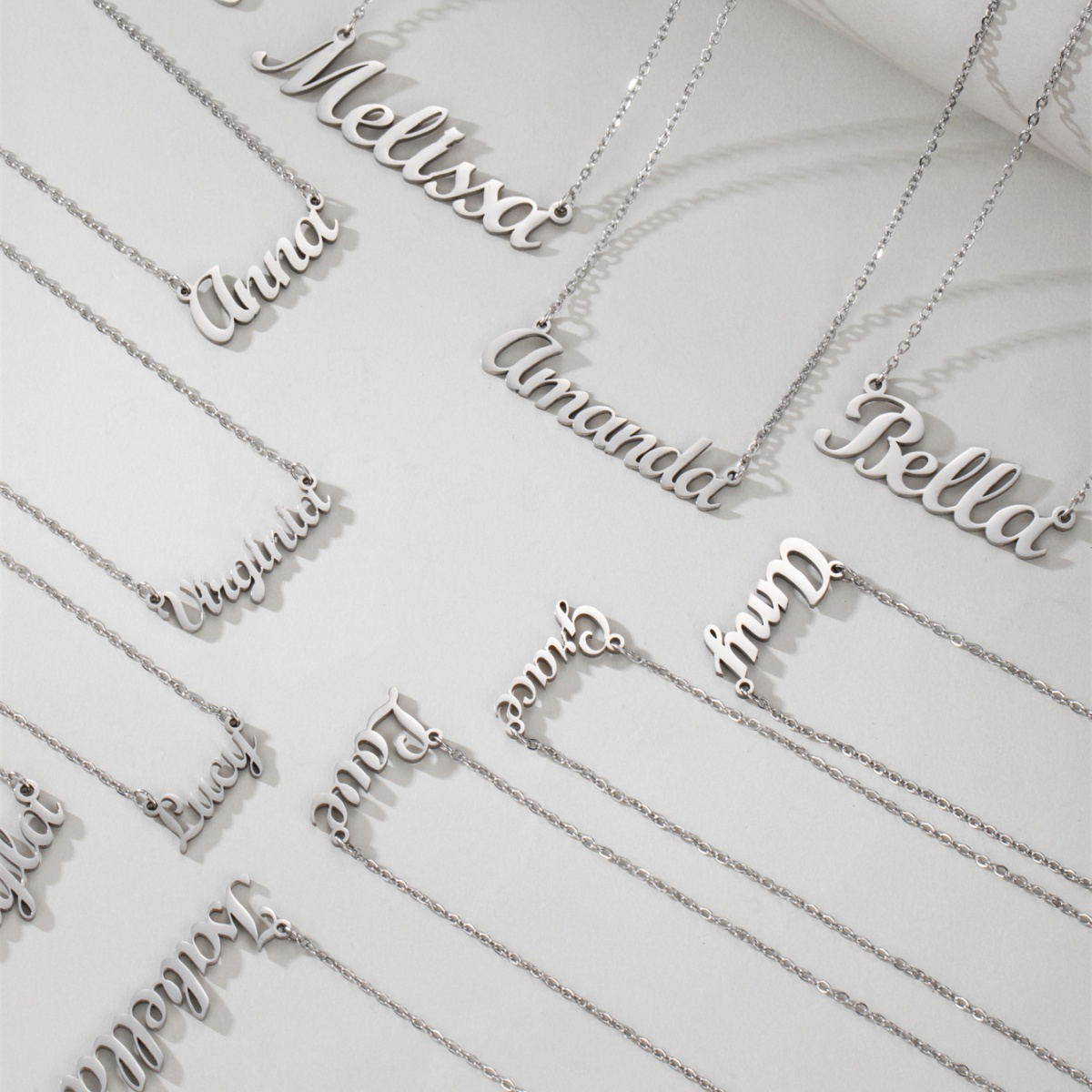 1 Steel English Name Necklace, - Women Accessories Name In English recension och pris