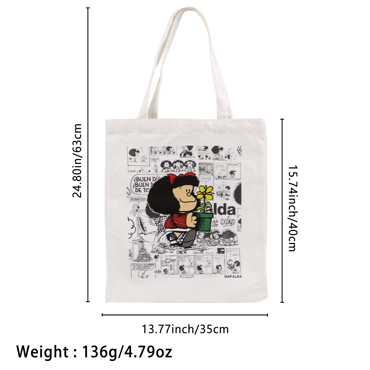 Fashion Canvas Tote Bag Women  - Women Accessories Pack recension och pris