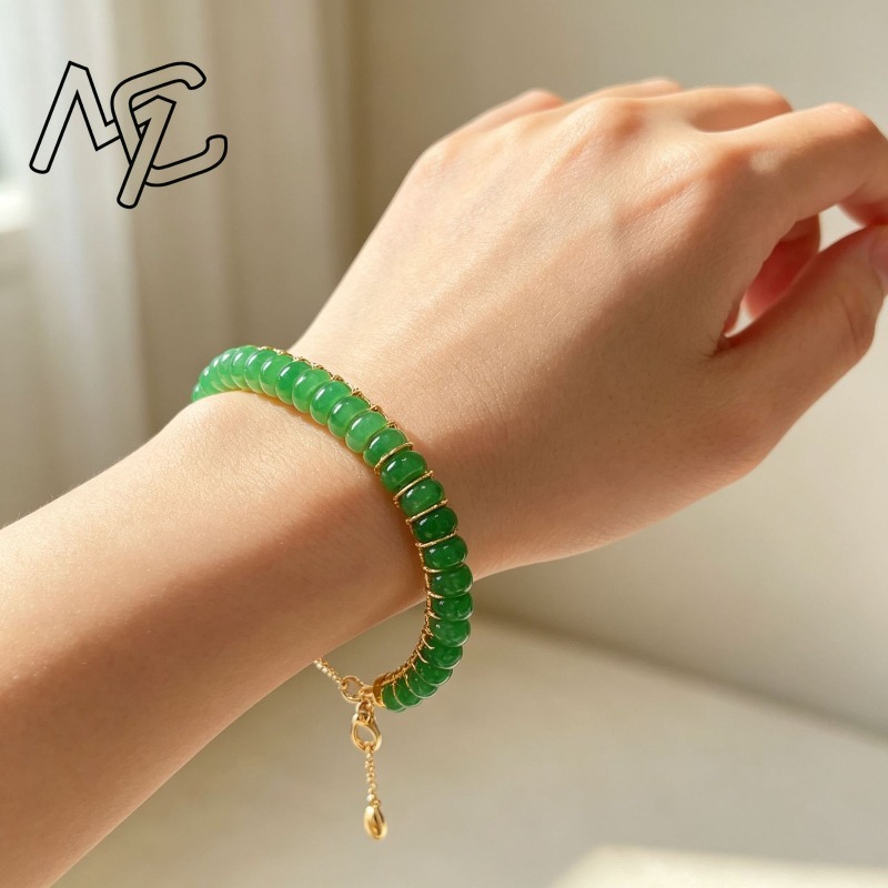 Natural Dry Blue Jade Abacus B - Women Accessories Bracelet recension och pris