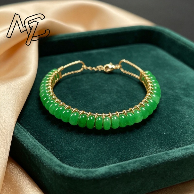 Natural Dry Blue Jade Abacus B - Women Accessories Bracelet recension och pris