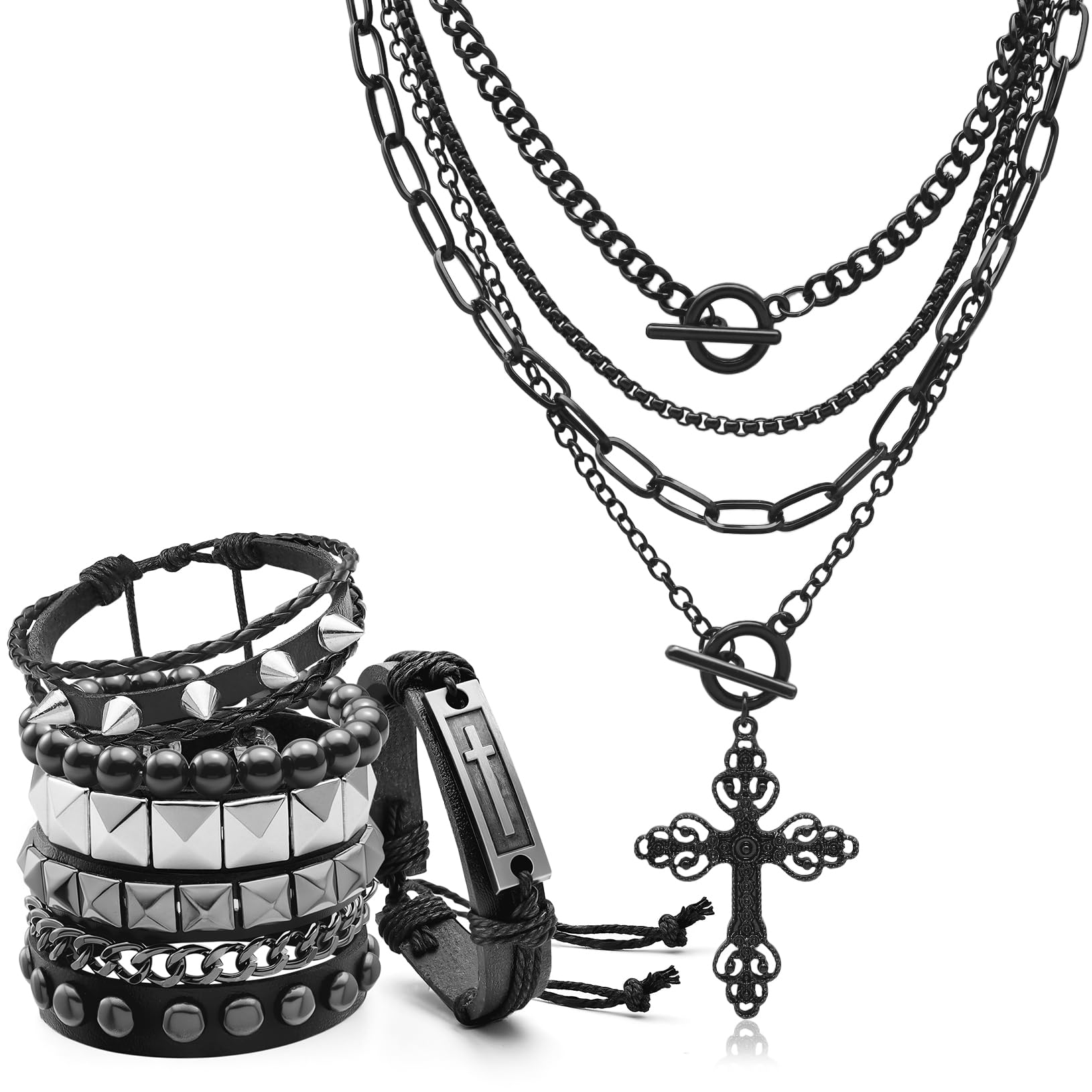 Gothic Cross Pendant Layered N - Women'S Emo Accessories recension och pris