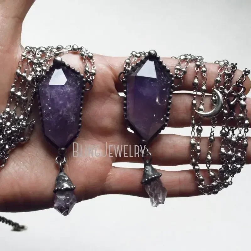 10pcs Amethyst Crystal Necklac - Women'S Emo Accessories recension och pris