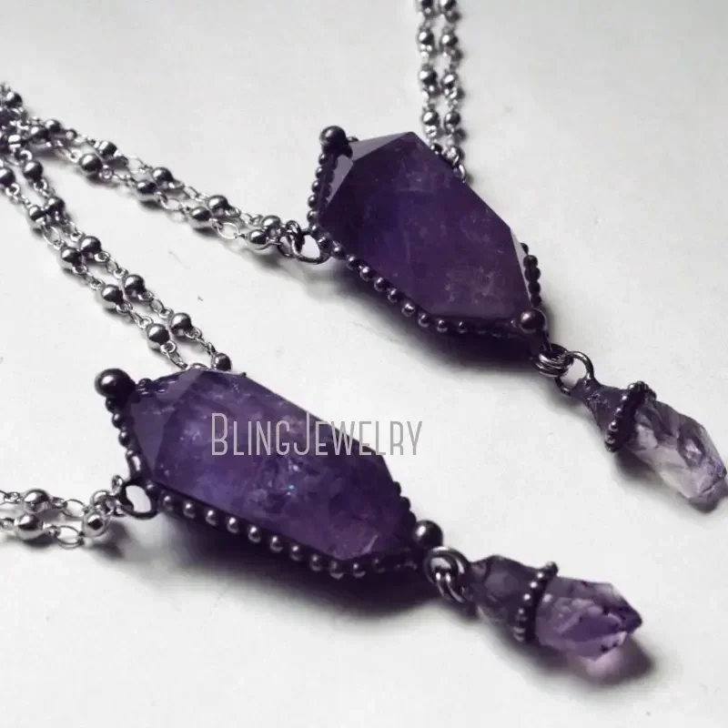 10pcs Amethyst Crystal Necklac - Women'S Emo Accessories recension och pris