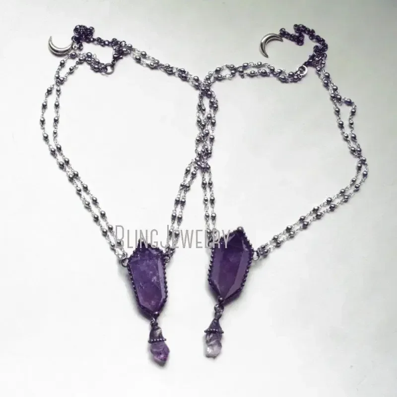 10pcs Amethyst Crystal Necklac - Women'S Emo Accessories recension och pris