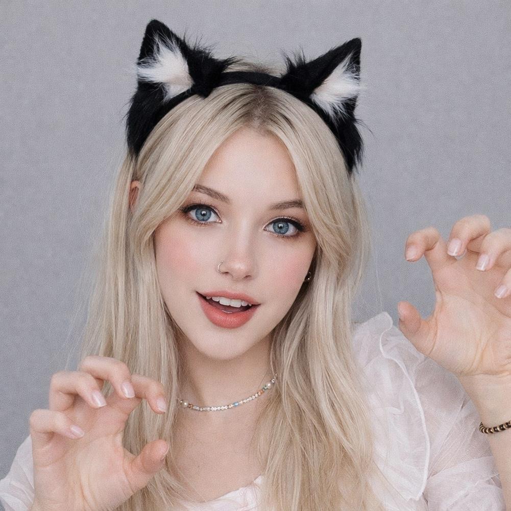 Plush Cat Ear Cosplay Headband - Women Accessories Photos recension och pris