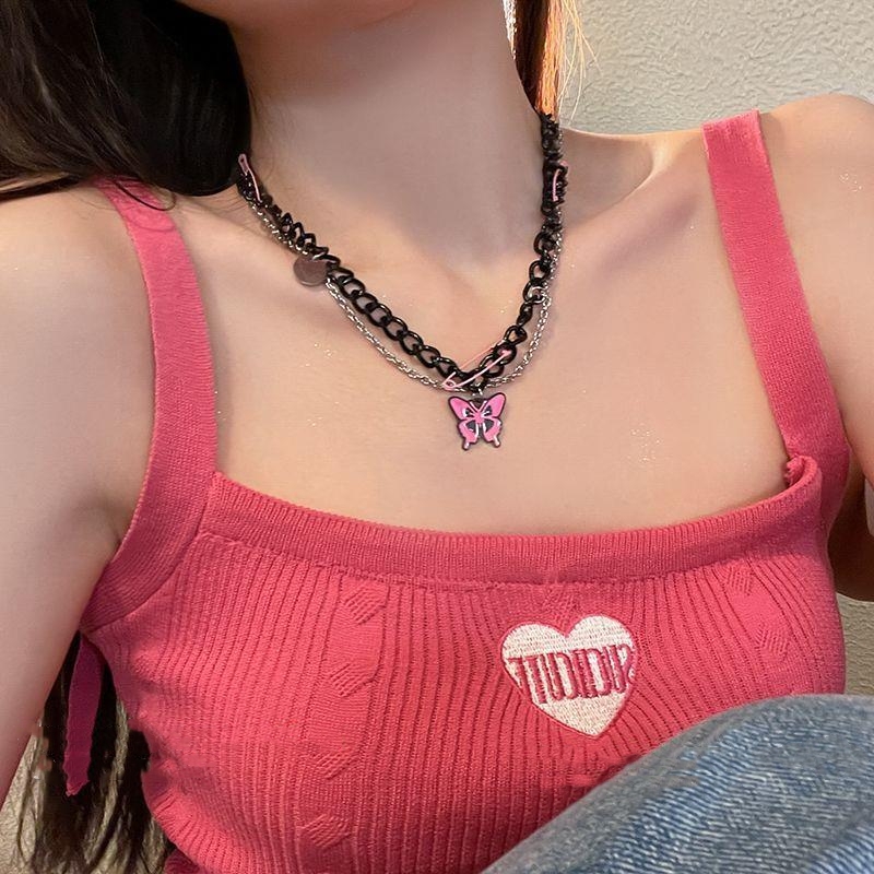 Vintage Y2k Pink Pin Bead Chok - Women'S Emo Accessories recension och pris