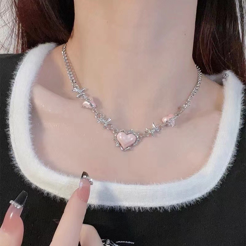 Vintage Y2k Pink Pin Bead Chok - Women'S Emo Accessories recension och pris