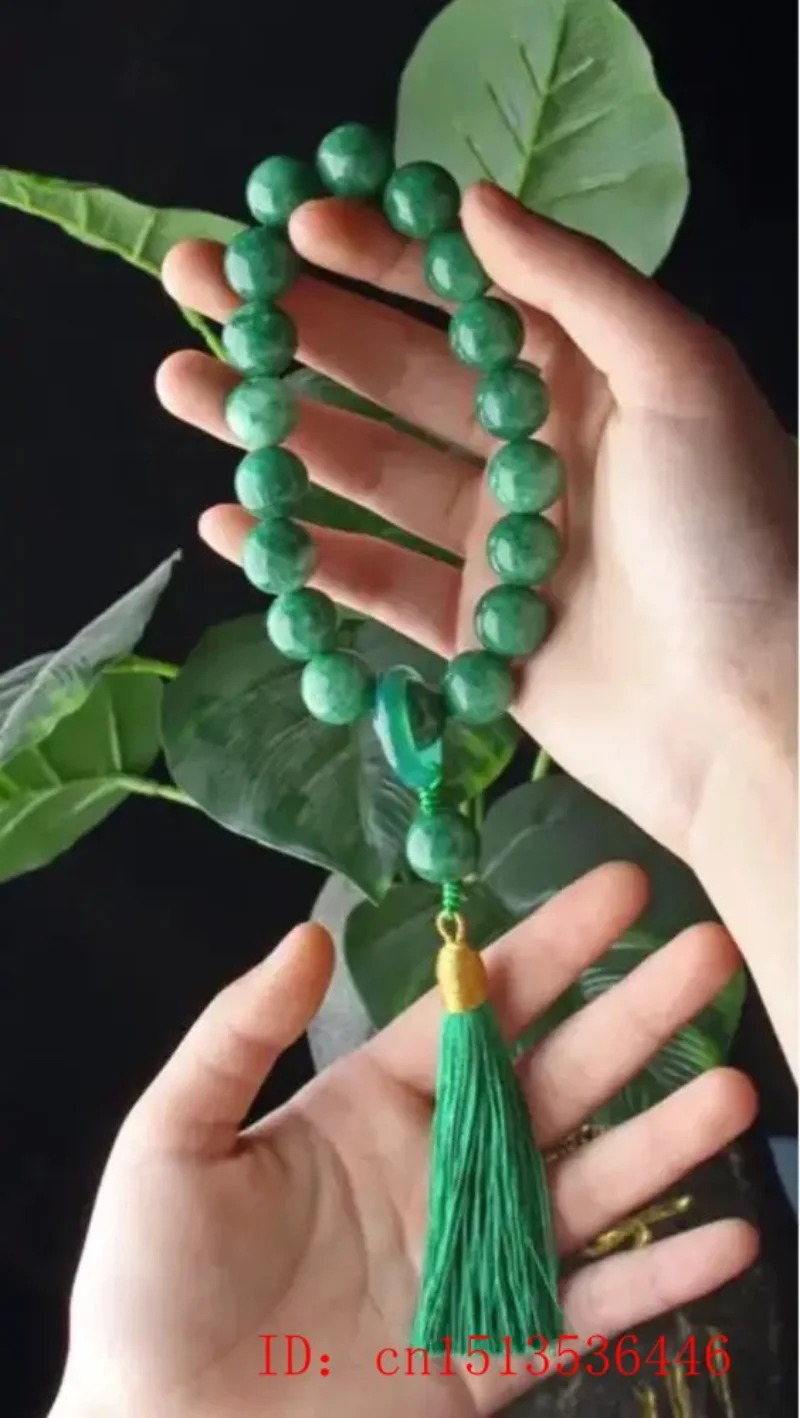 Green Jade Stone 12mm Beads Ta - Women Accessories Bracelet recension och pris
